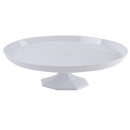 FINELINE SETTINGS Fineline Settings 3602-WH White Large Cake Stand 3602-WH